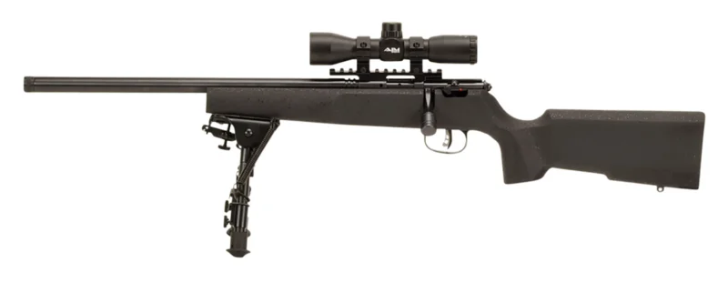 Savage Rascal Target XP left-hand .22 LR single-shot rifle with 4x32 scope and bipod, 16.125 inch barrel