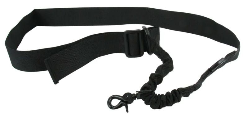 TacFire SL001B single-point adjustable double bungee sling, black nylon, 20-30 in OAL