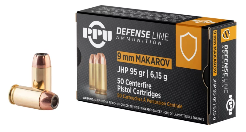 PPU Prvi Partizan PPD9M 9x18 Makarov 95gr JHP 50-round box