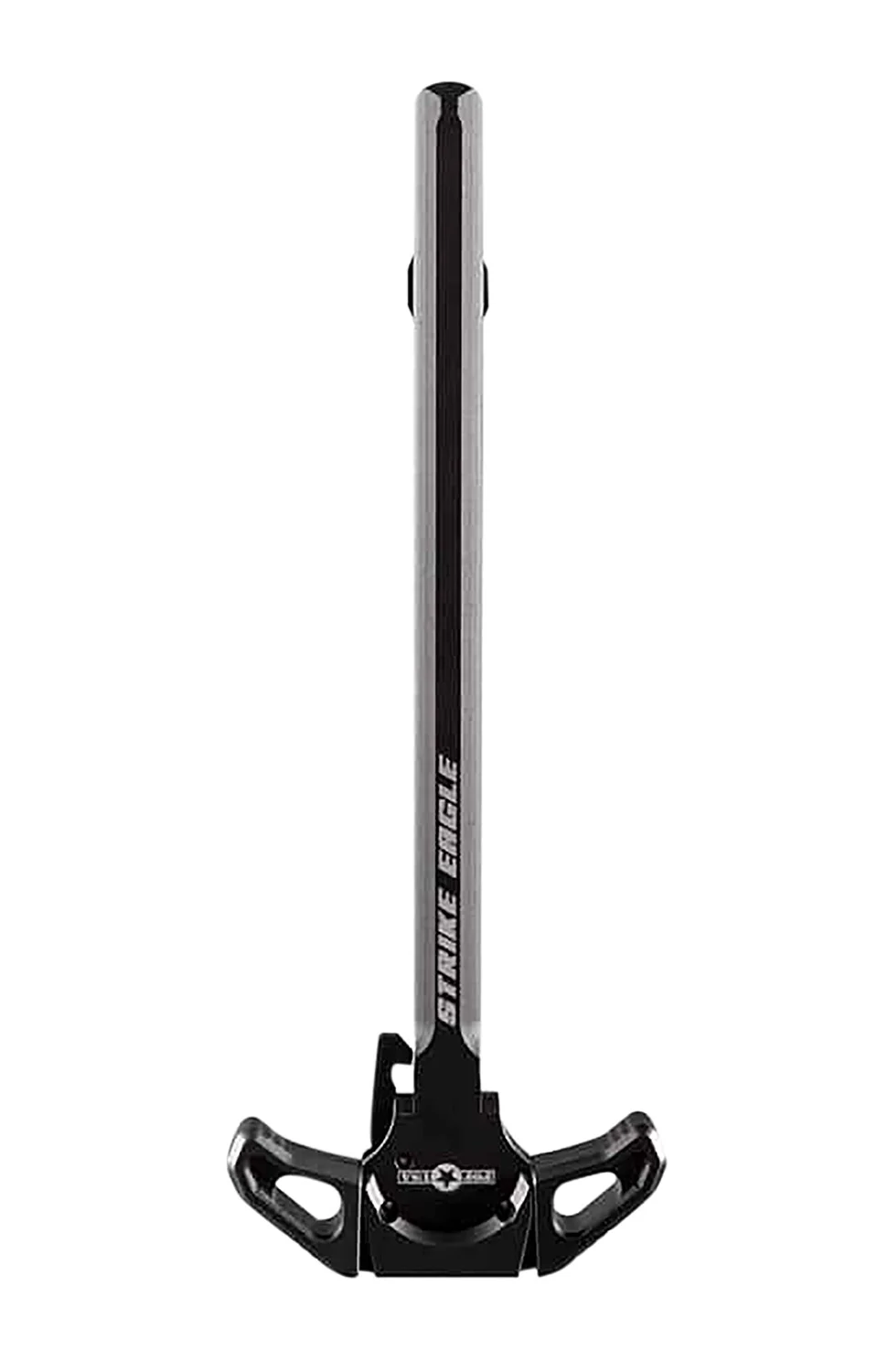 Patriot Ordnance Factory Strike Eagle ambidextrous charging handle in black anodized 7075-T6 aluminum