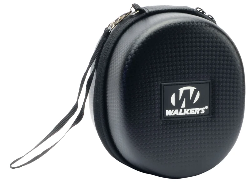Walkers Razor EVA muff carrying case in black with hand strap and mesh pocket