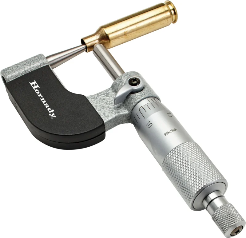 Hornady Vernier Ball Micrometer 0-1 inch stainless steel with ball anvil and ratchet stop