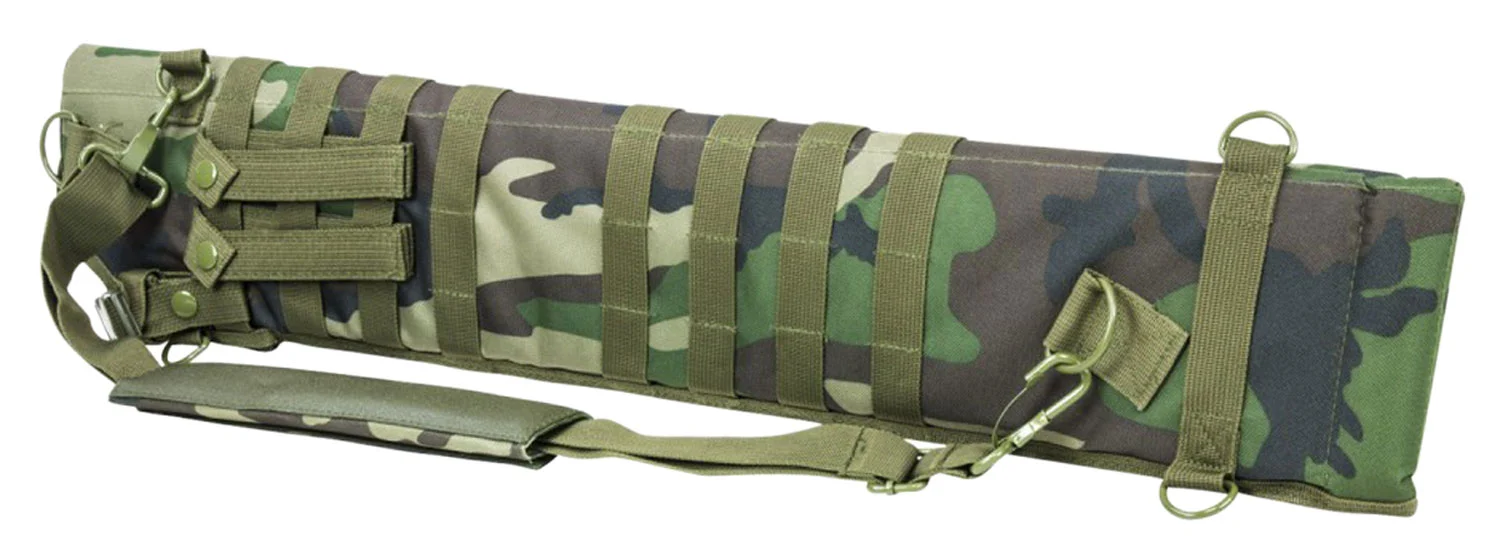 NCSTAR VISM Tactical Shotgun Scabbard Woodland Camo 29-34.75 in