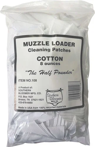 Southern Bloomer 100% cotton muzzleloader cleaning patches pack