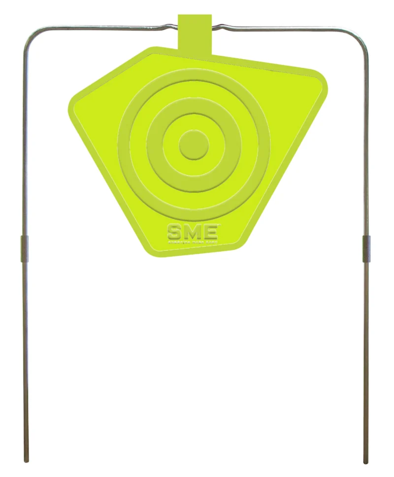 SME 8-inch self-healing polymer gong target in green for .22-.50 calibers