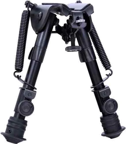 Aimtech heavy-duty bipod adjustable 6 to 9 inches in matte black with stud mount