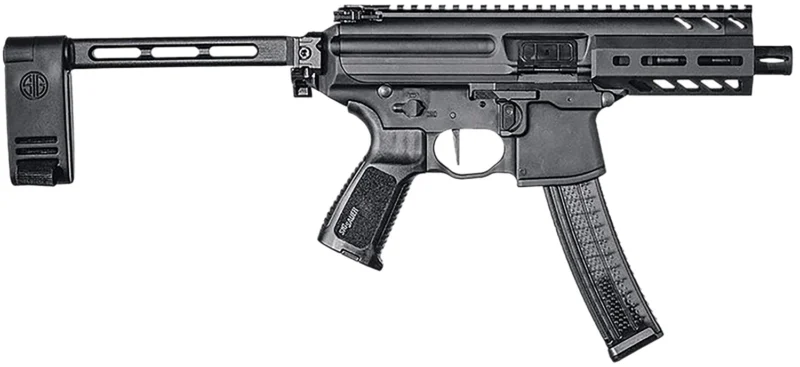 Sig Sauer MPX K 9mm 4.5in pistol with PCB folding brace and M-LOK handguard
