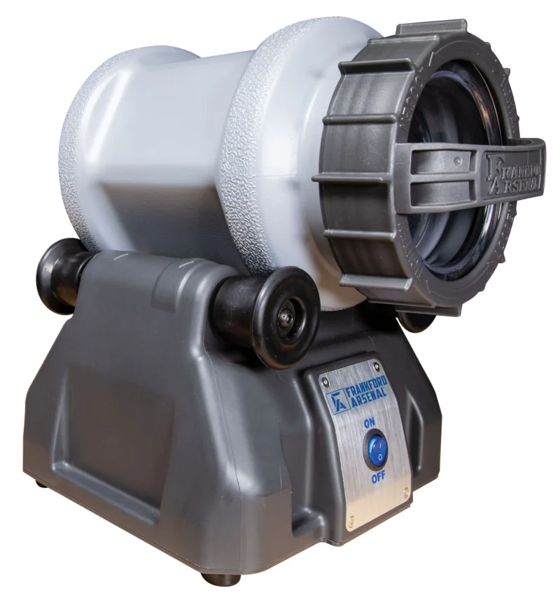 Frankford Arsenal Rotary Tumbler Lite 3.3L with clear leak-proof cap and handle