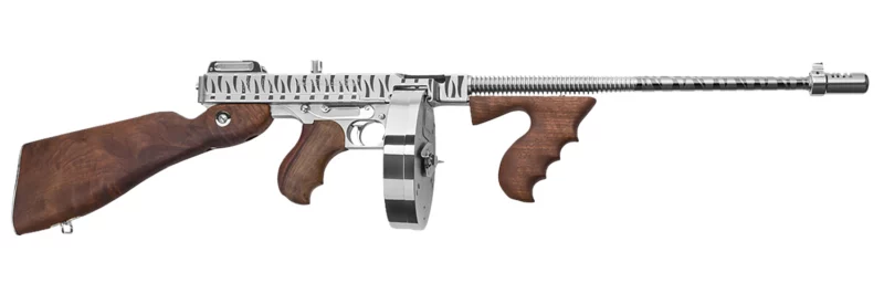 Auto‑Ordnance Thompson 1927A-1 Deluxe .45 ACP 16.5in Hard Chrome Tiger Stripe rifle