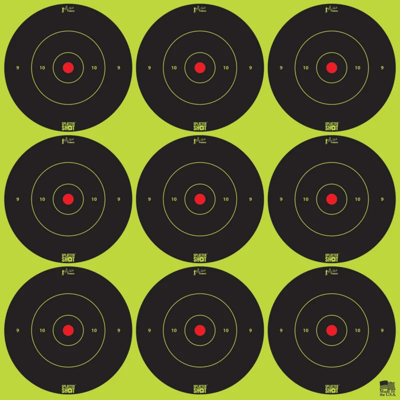 Pro-Shot SplatterShot 2-inch green bullseye peel-and-stick targets, 108 count
