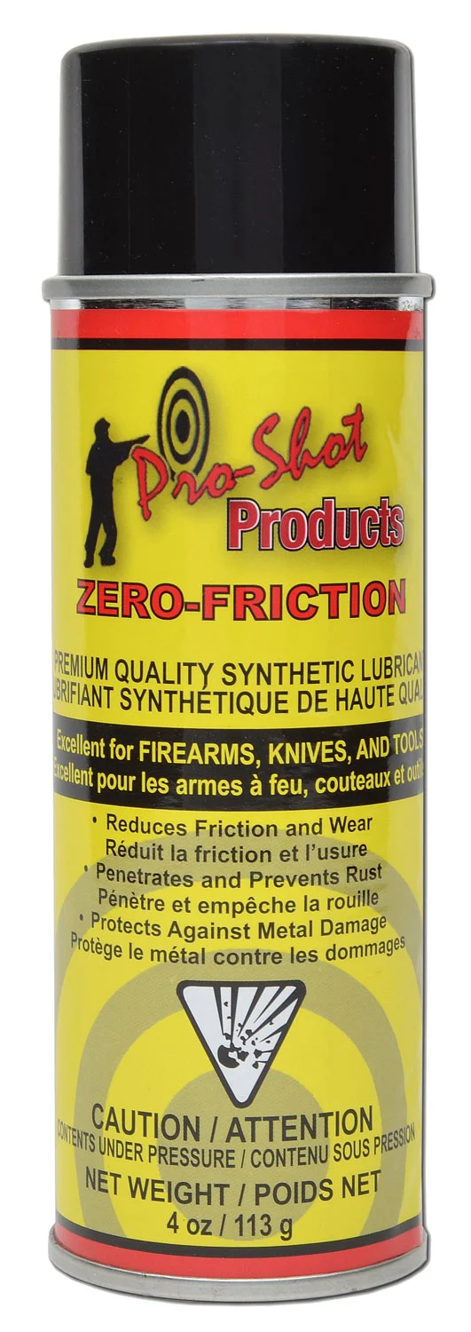 Pro-Shot Zero Friction Spray 6 oz aerosol can for firearms and knives