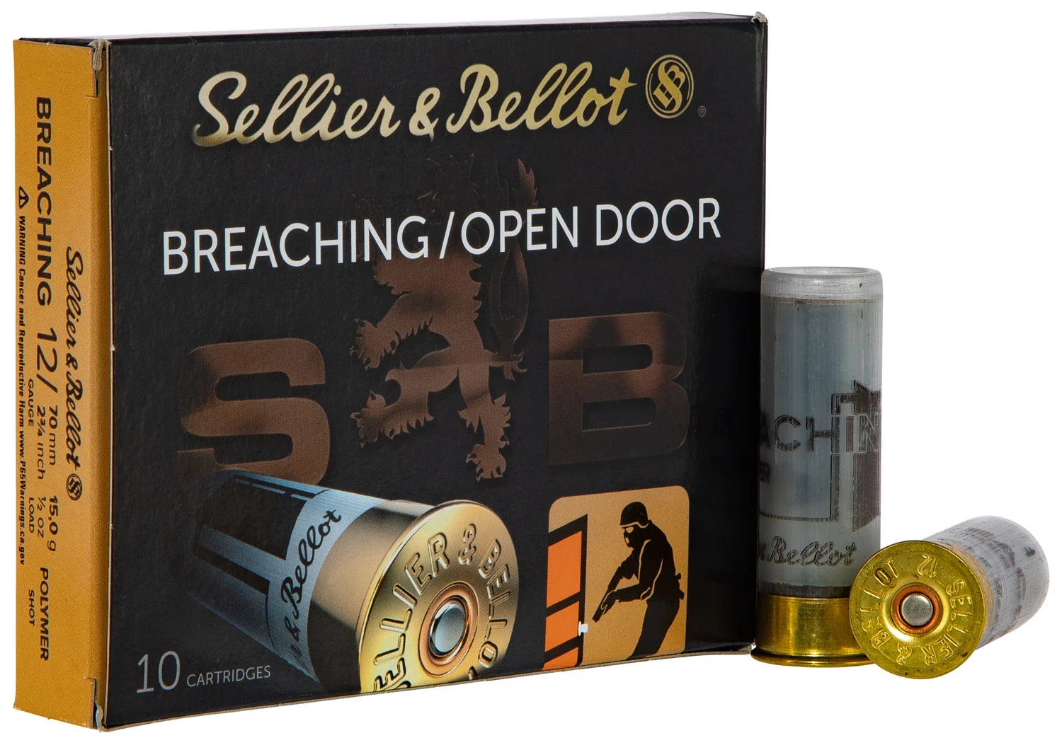Sellier & Bellot SB12BR Breaching 12 Gauge 2.75 inch box, 10 rounds
