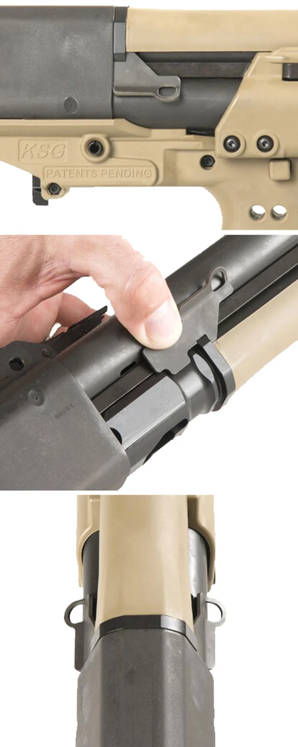 KelTec single point sling attachment kit for KSG shotgun, black steel mounts