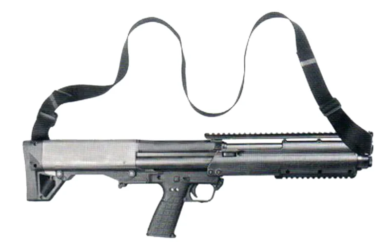 KelTec KSG803 black nylon adjustable rifle sling with sliders and mounting hardware