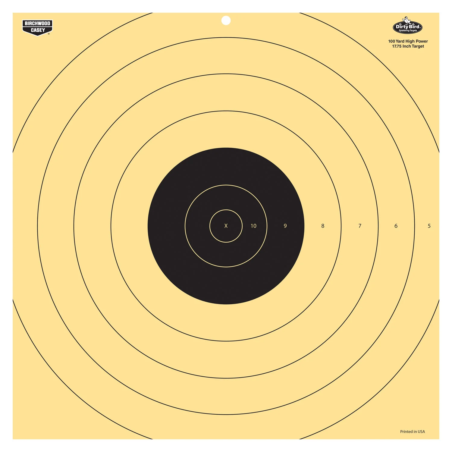 Birchwood Casey Dirty Bird 5-pack black and white hanging tagboard targets