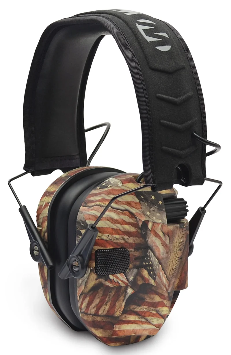 Walkers Razor Slim electronic earmuff American Flag 23 dB NRR