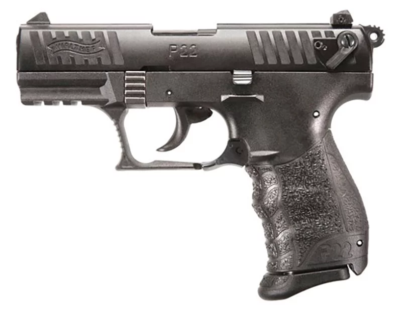 Walther P22Q .22 LR pistol with 3.42in threaded barrel and black polymer frame