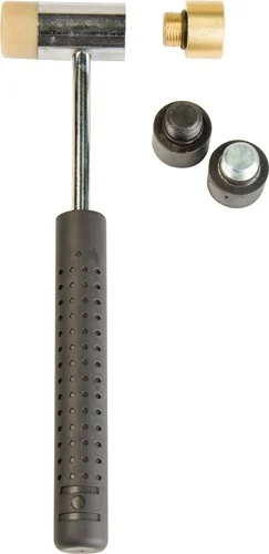 Wheeler Engineering Master Gunsmith Hammer Set with two hammer bodies and eight interchangeable faces in blow-molded case