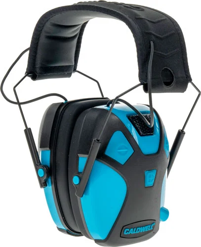 Caldwell E-Max Pro small electronic earmuffs neon blue 23 dB NRR