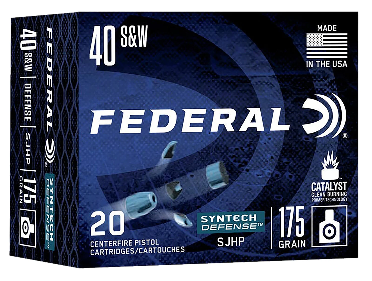 eral S40SJT1 Syntech Defense 40S&W 175gr Segmented Jacketed Hollow Point 20 Per Box/10 Case Ammo