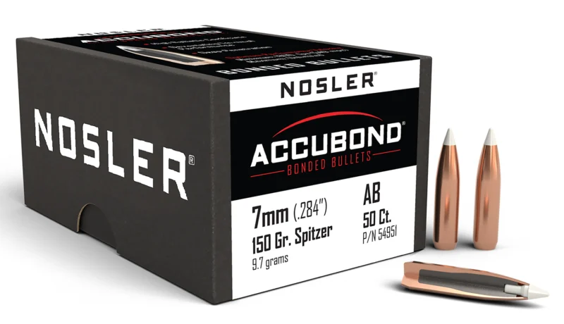 Nosler AccuBond 7mm 150gr Spitzer Point bullets 50ct box