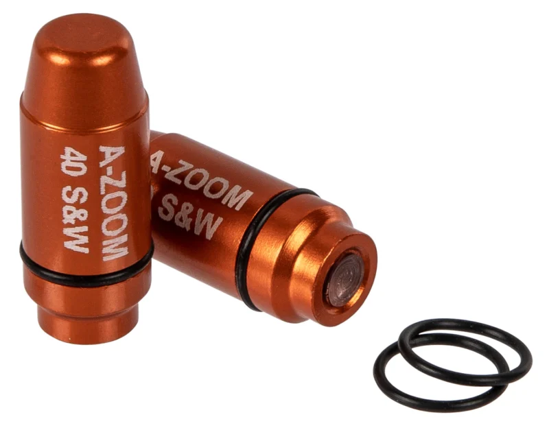 A-Zoom StrikerCap snap caps for .40 S&W pistol, 2-pack, aluminum
