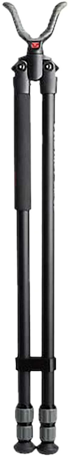 BOG DeadShot Bipod aluminum legs 25-64 inch height range matte black rubberized shooting yoke