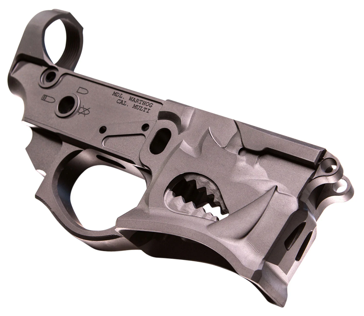 Sharps Bros Warthog Gen2 stripped AR-15 lower receiver, black hardcoat anodized, 7075-T6