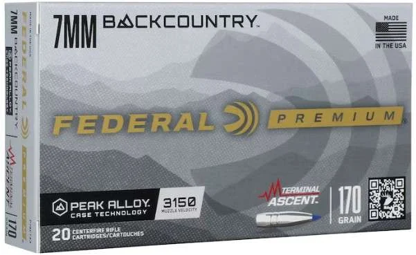 Federal Terminal Ascent 7mm Backcountry 170 gr 20 rd box