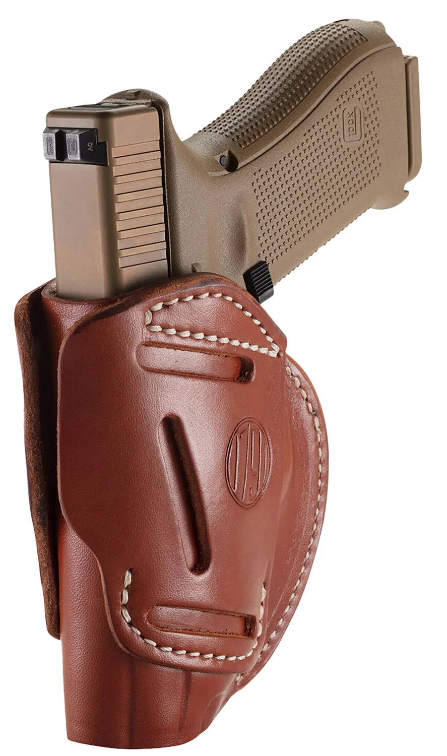 1791 Gunleather 3-Way Size 05 Classic Brown leather belt holster, ambidextrous