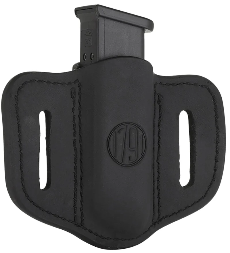 1791 Gunleather MAG1.2 single mag carrier black leather ambidextrous belt slide