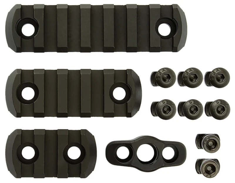 CMC Triggers M-LOK 4-Piece Accessory Kit - black anodized Picatinny rails and QD sling mount