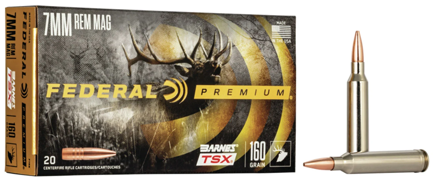 Federal Premium P7RN 7mm Rem Mag 160 gr Barnes TSX 20-round box