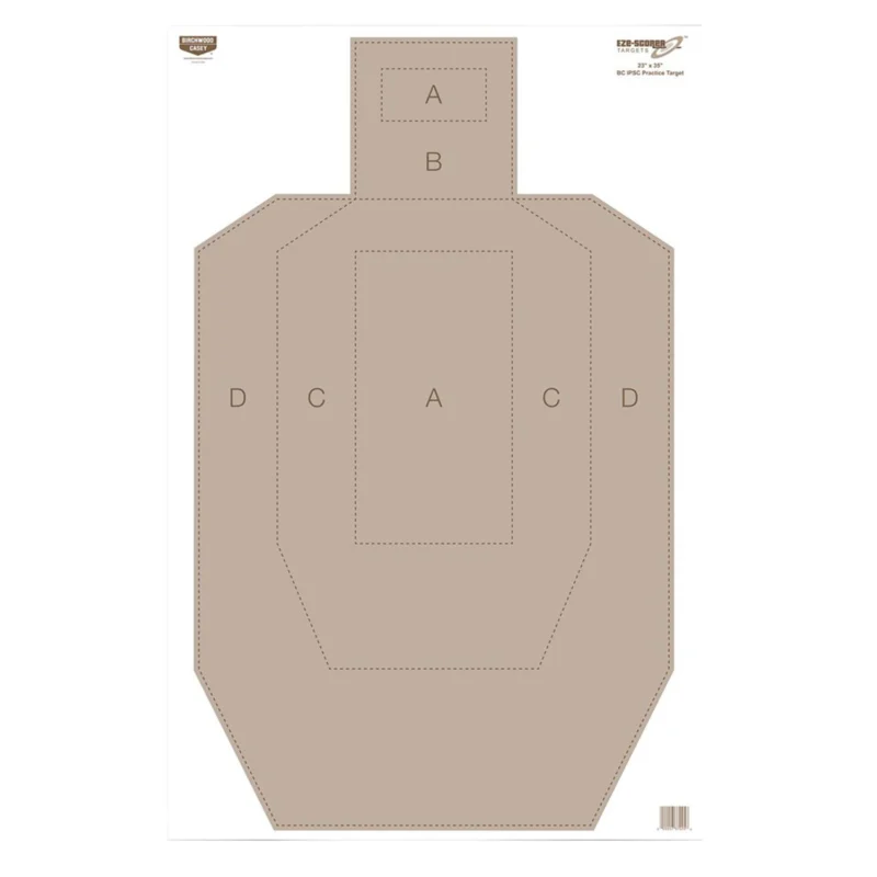 Birchwood Casey EZE-Scorer IPSC corrugated paper target 23 x 35 tan 100 pack