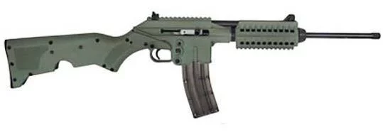 KelTec SU22CAGRN .22 LR rifle with OD green stock and integrated Picatinny rail