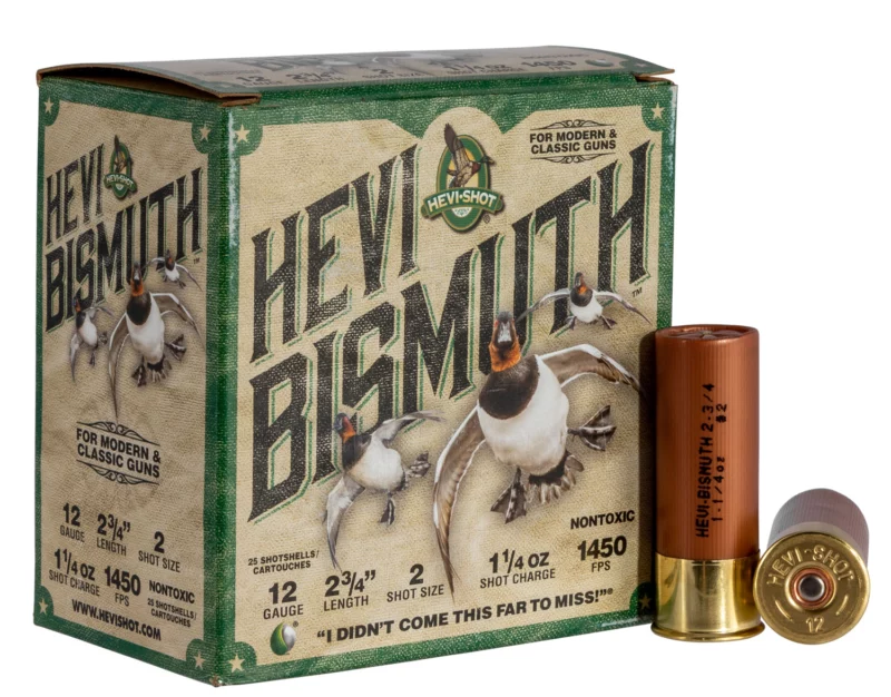 HEVI-Shot HEVI-Bismuth 12ga 2-3/4-inch 1-1/4 oz #2 shotshells box