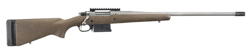 Ruger Hawkeye Long-Range Hunter 6.5 Creedmoor 22-inch threaded barrel speckled black/brown laminate