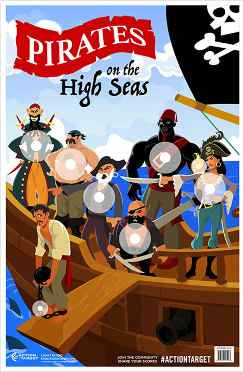 Action Target Pirates/Sailor paper hanging target 23 x 35 inches 100 pack