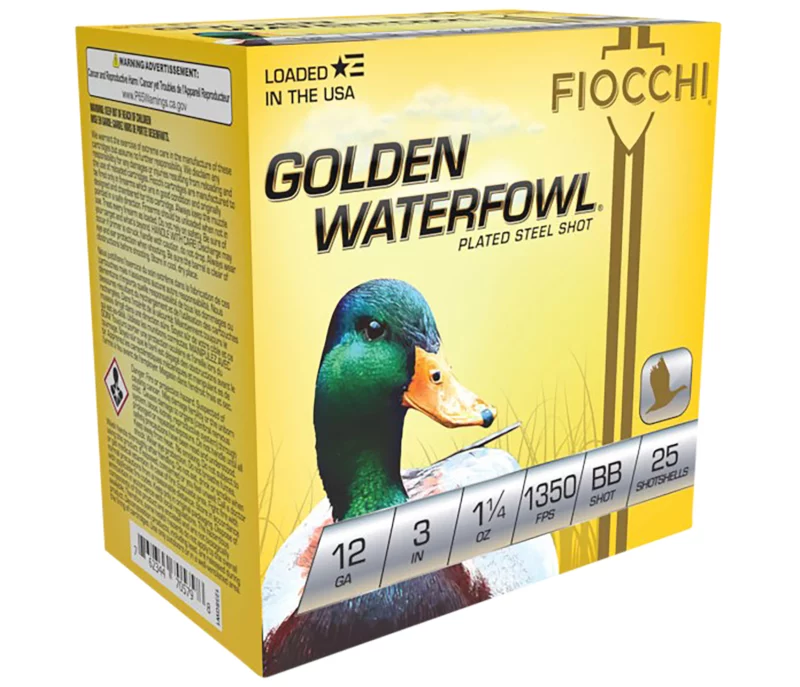 Fiocchi Golden Waterfowl 12ga 3in BB steel shot 25 rd box