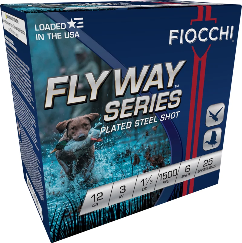 Fiocchi Flyway Steel 12ga 3in 1-1/8oz #6 shot 25-count box product image