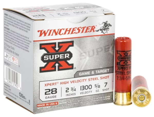 Winchester Ammo WE28GT7 Super X Xpert High Velocity 28Gauge 2.75" 5/8oz 7Shot 25 Per Box/10 Case
