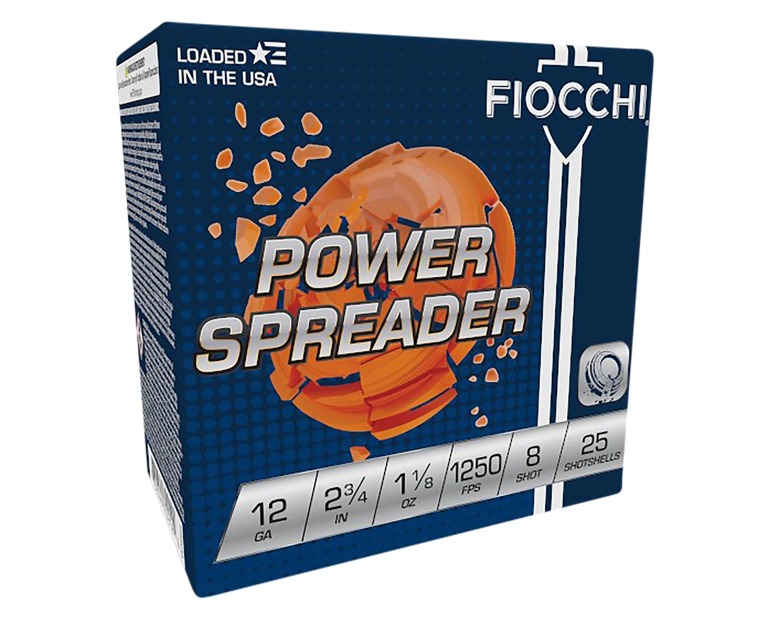 cchi 12SSCX8 Exacta Target Power Spreader 12Gauge 2.75 1 1/8oz 8Shot 25 Per Box/10 Case Ammo