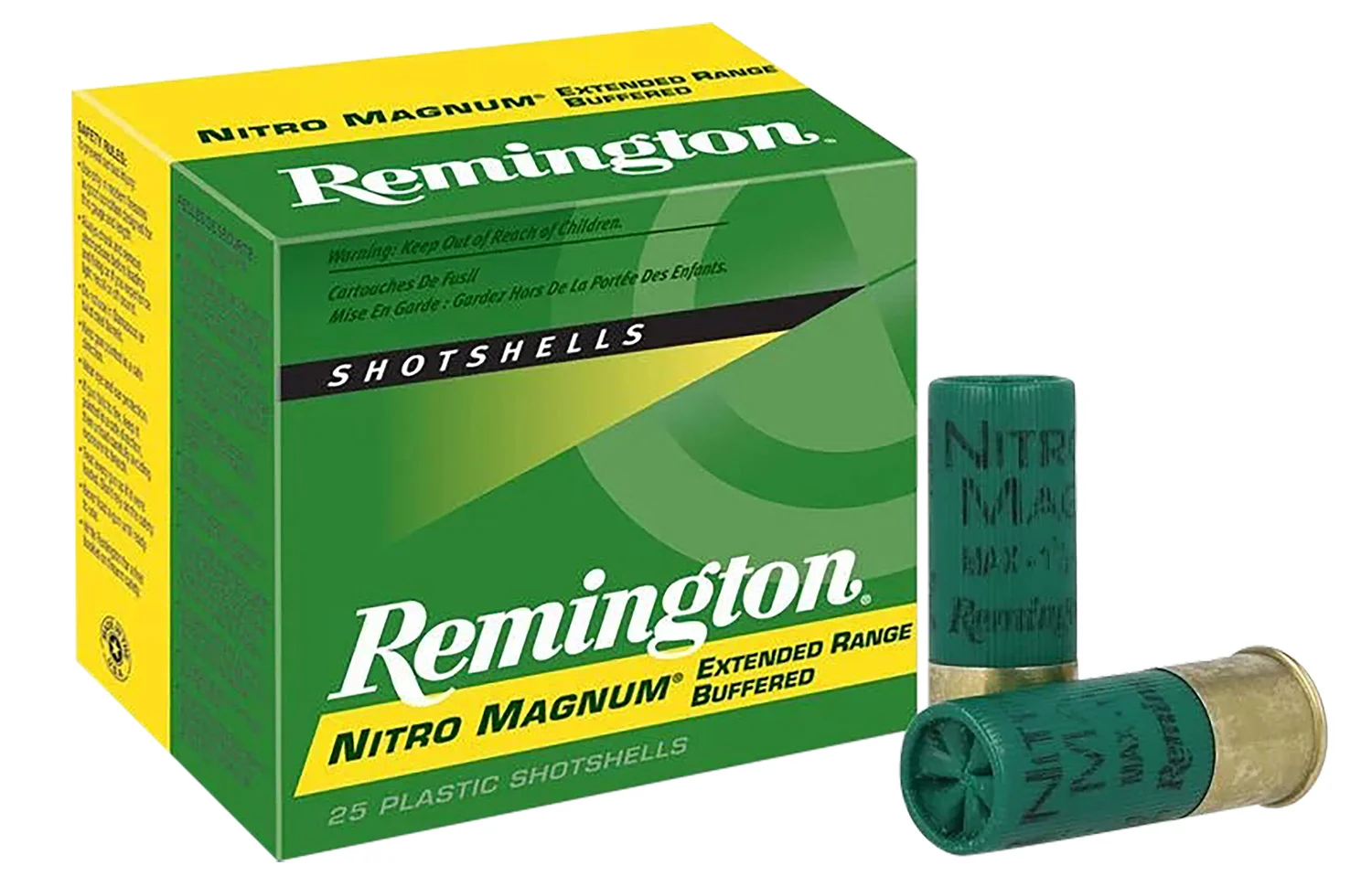 Remington Nitro Magnum 12ga 3in 1-5/8oz No. 4 lead shotshells box