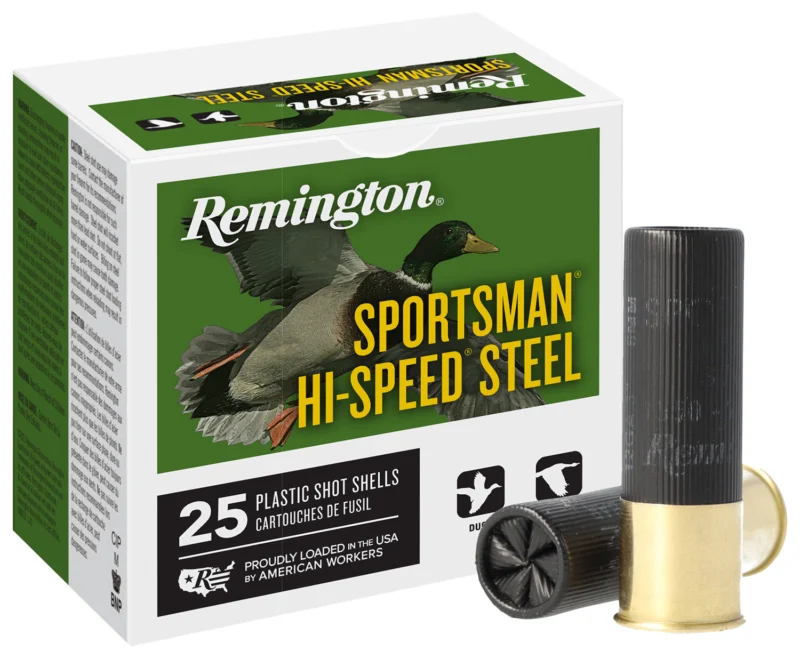 Remington Sportsman Hi-Speed Steel 12ga 3in 1-1/8oz #4 25rd Box ington Sportsman Hi-Speed Steel 12ga 3in 1-1/8oz #4 25rd Box Ammo
