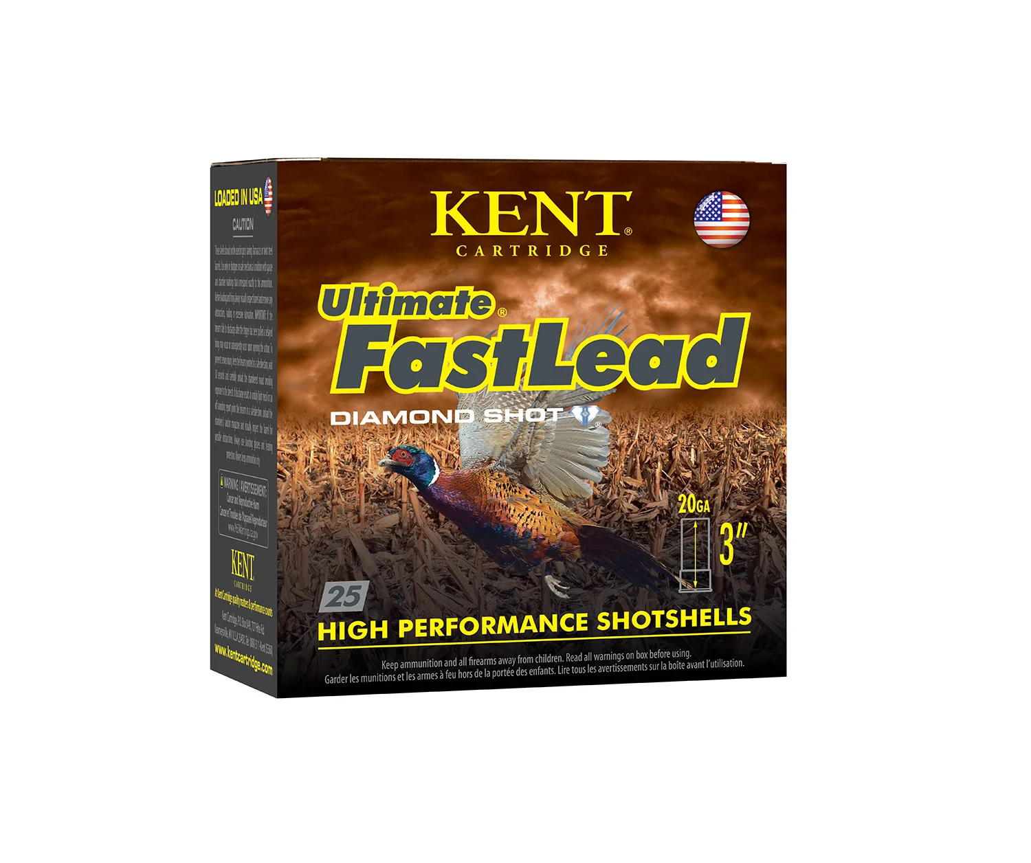 Kent Cartridge Ultimate Fast Lead 20 Gauge 3 inch 1-1/4 oz #6 25 rounds box