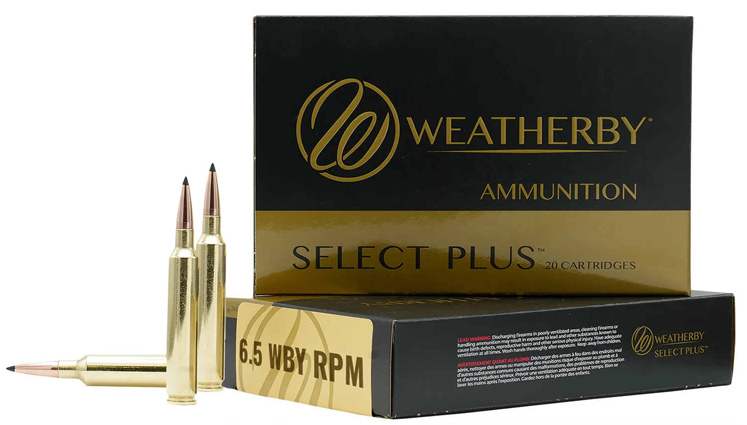 Weatherby Select Plus 6.5 WBY RPM 127 gr Barnes LRX ammunition box