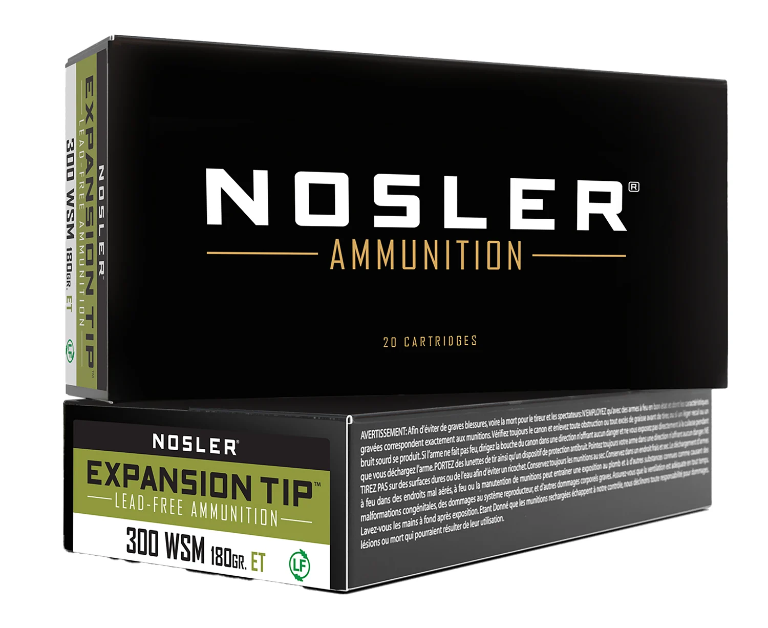 Nosler E-Tip .300 WSM 180 gr ammunition 20-round box