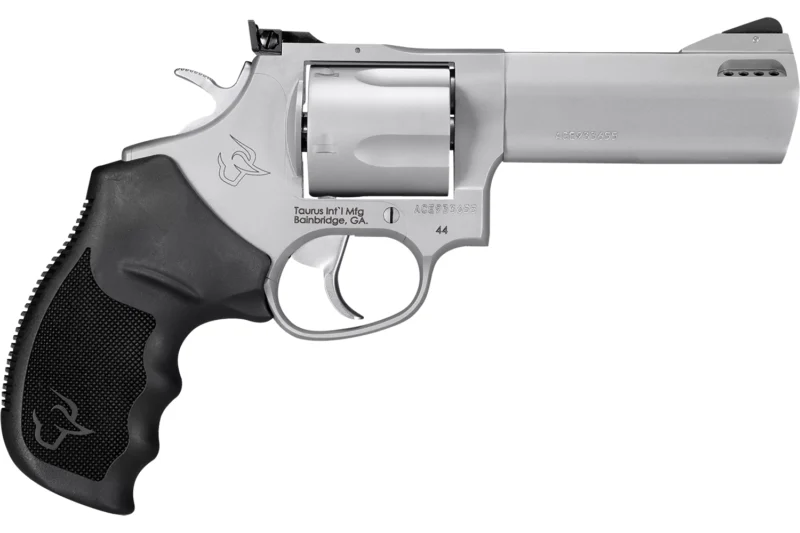 Taurus Tracker 44 .44 Magnum 4-inch ported barrel matte stainless revolver with black rubber grips