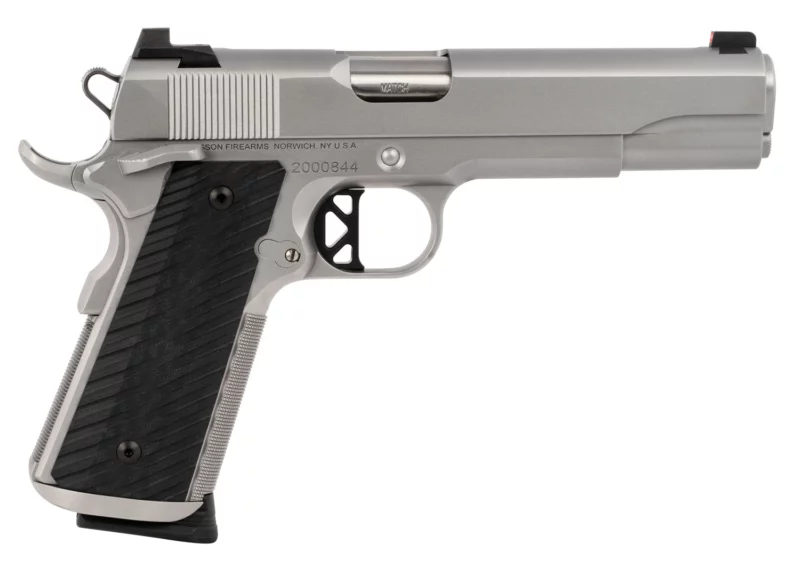 Dan Wesson Valor .45 ACP 5-inch bead-blasted stainless pistol with black G10 grips