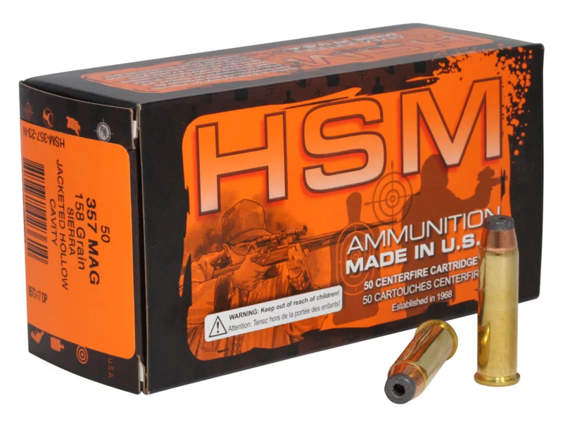 HSM Pro Pistol .357 Magnum 158 gr Jacketed Hollow Point 50 round box